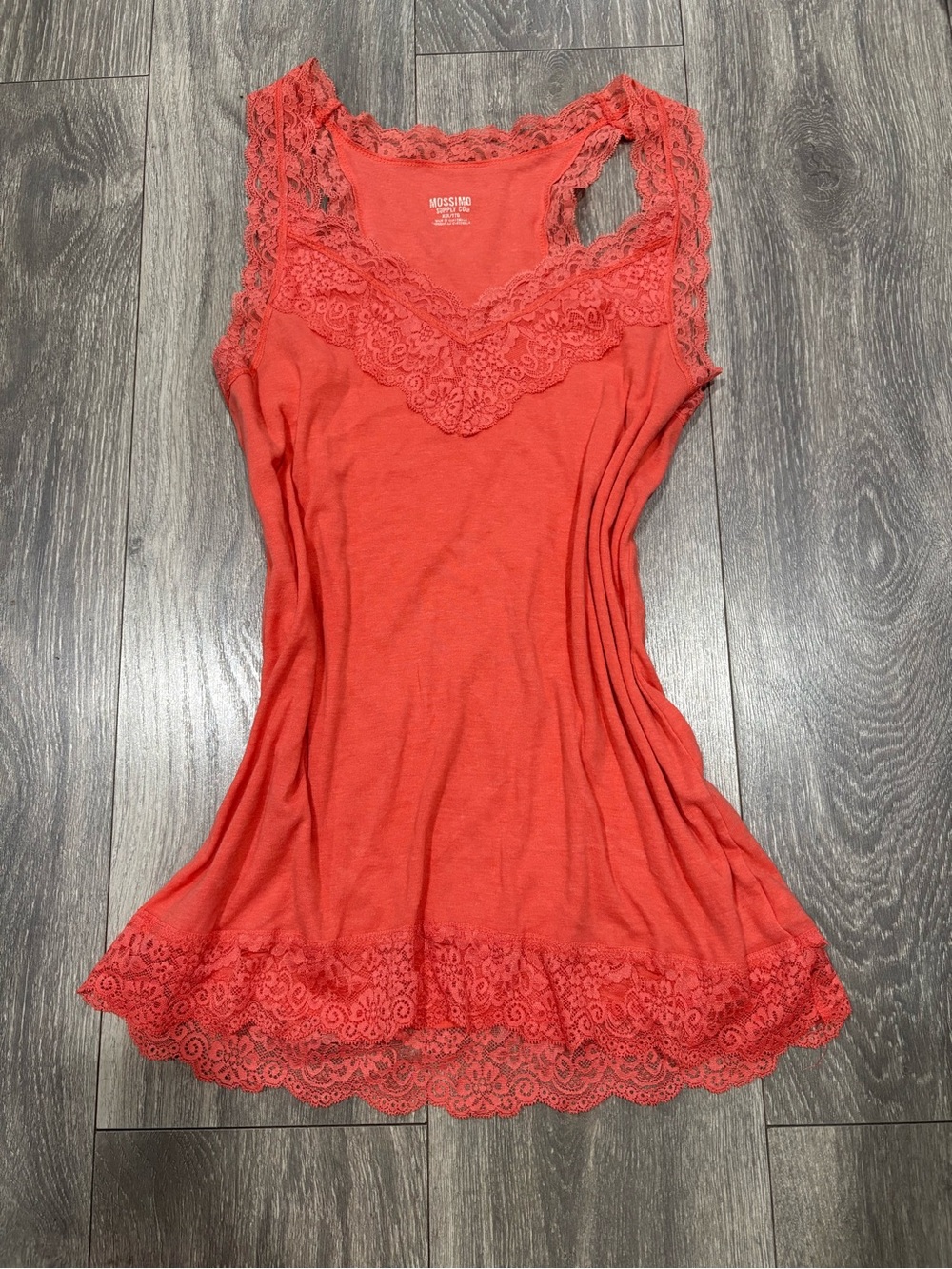 Mossimo Supply Co. Coral Lace-Trim Camisole